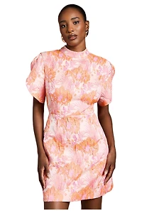 Coast Women's Puff Sleeve Jacquard Mini Dress