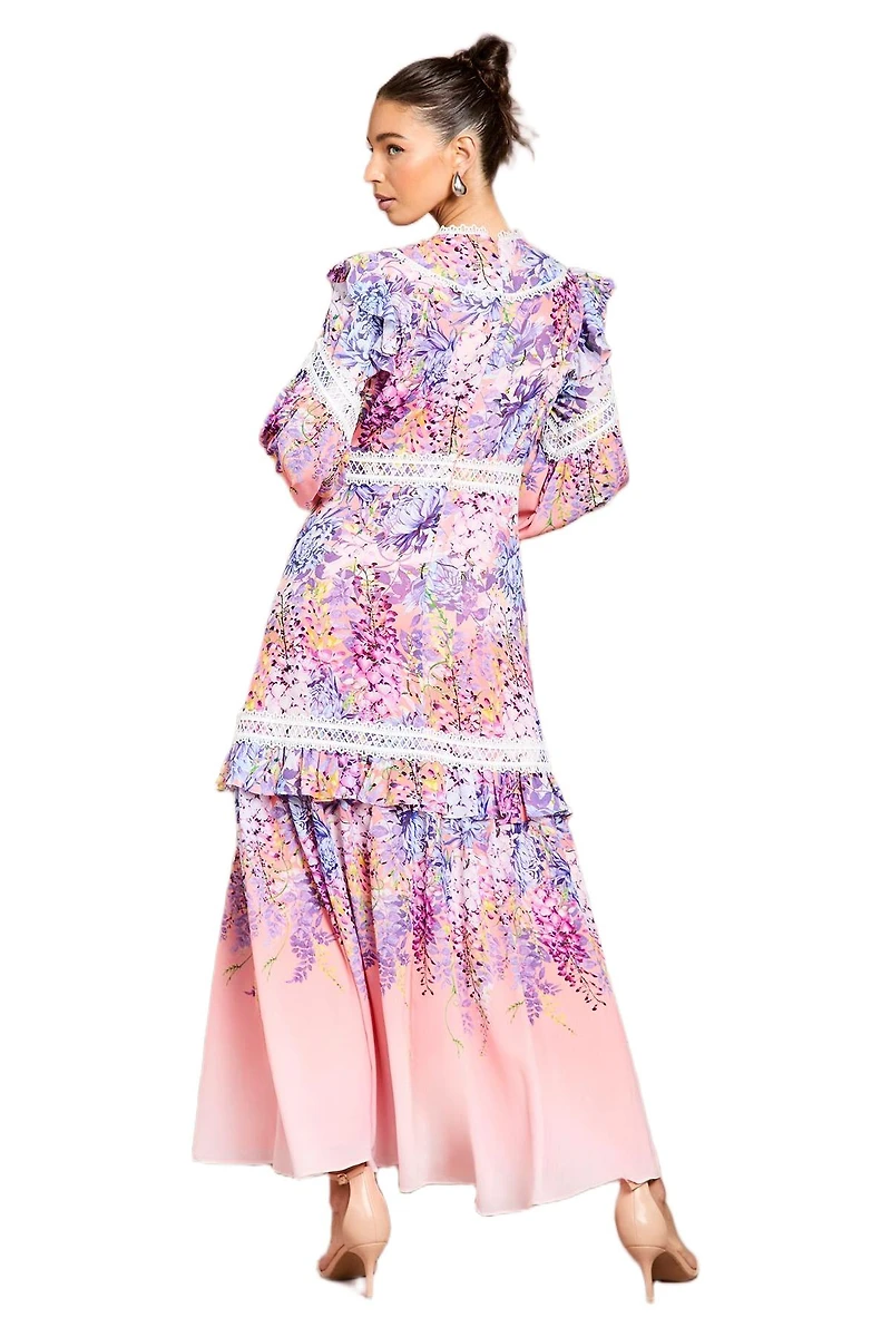 Coast Women's Lace Frill Detail Maxi Dress