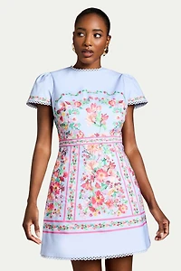 Coast Women's Placement Print Short Sleeve Mini Dress