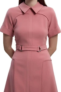 Karen Millen Women's Stretch Tab Detail Full Midi Dress
