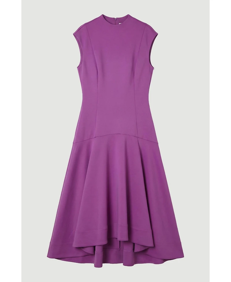 Karen Millen Women's Ruffle Hem Sleeveless Midi Dress