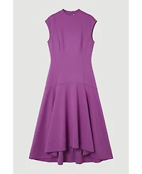Karen Millen Women's Ruffle Hem Sleeveless Midi Dress