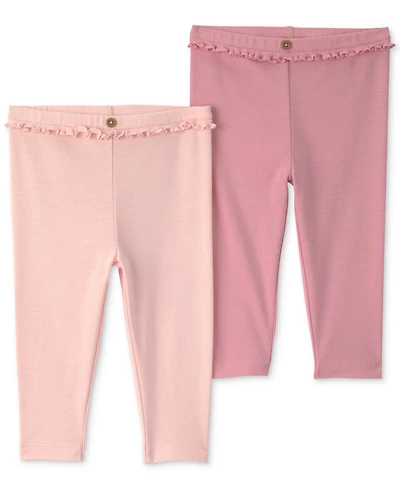 Carter's Baby Girls' and Boys' Pull-On Pants, 2-Pack