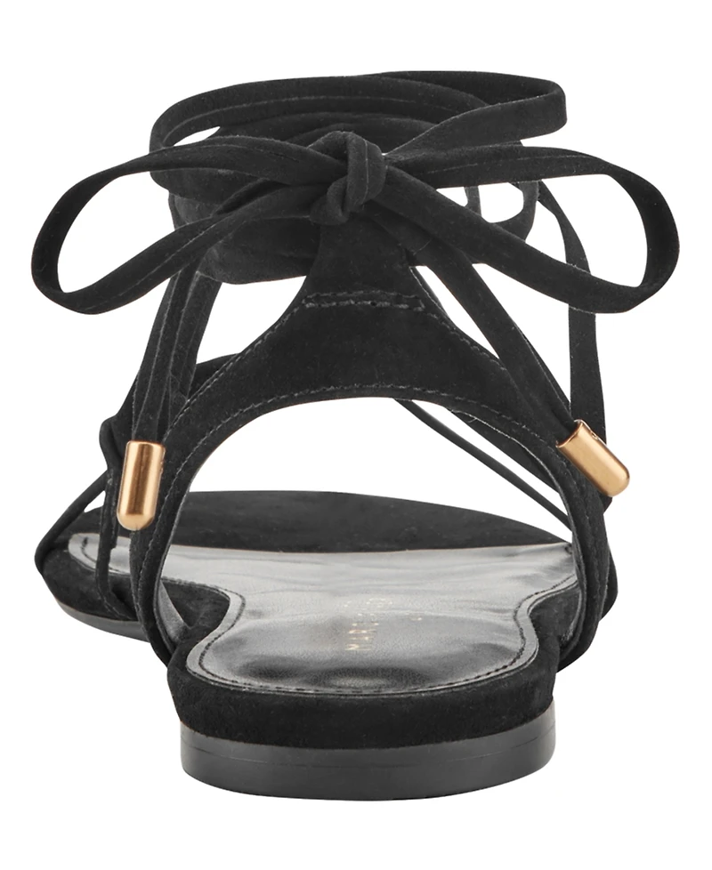 Marc Fisher Ltd Women's Ellan Strappy Tie-Up Flat Sandals
