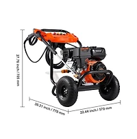 Sugift 3500 Psi 2.6 Gpm Gas Pressure Washer with 5 Nozzle Set for Cars