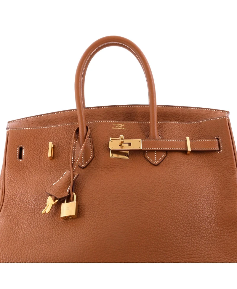 Pre-Owned HERMES Birkin Handbag Togo with Gold Hardware