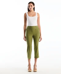 Rafaella Petite Porkchop Pocket Kick Flare Pants