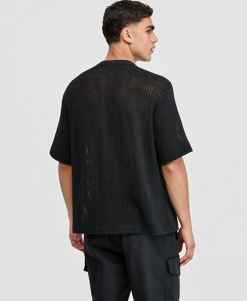 Mode of One Men's Relaxed-Fit Mesh T-Shirt, Macy's Exclusive