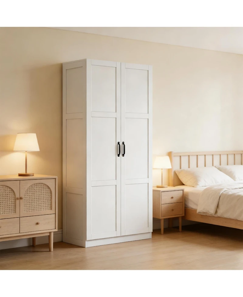 Clihome Modern Freestanding Kitchen Pantry Cabinet Storage Cabinet with Adjustable Shelves