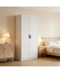 Clihome Modern Freestanding Kitchen Pantry Cabinet Storage Cabinet with Adjustable Shelves