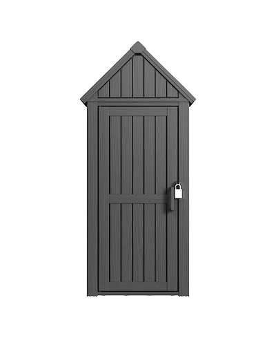 Decksplore Outdoor Upgraded sturdy storage cabinet,Reinforced base,Suitable for all-weather use,Perfect gardens, patios, and lawns