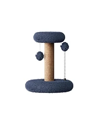 Zeus & Ruta 31.5'' Cat Litter Cabinet with Tree, Grooved Concealed Furniture Featuring Dual Doors