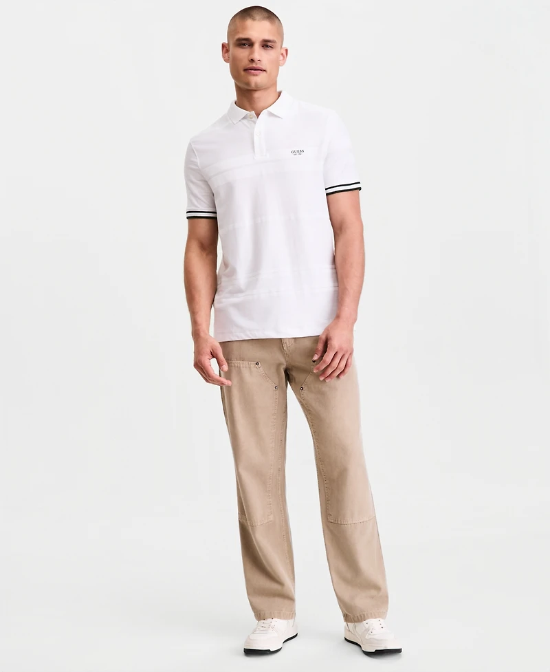 Guess Men's Jacquard Detailed Polo Shirt