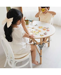 Momiji Aulia Handcrafted Rattan Kids Table with Laminated Plywood