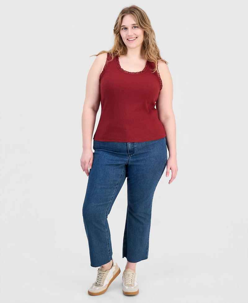 And Now This Trendy Plus Lace-Trim Tank Top, Macy's Exclusive