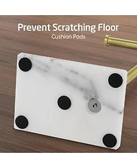 Phying Marble Gold Toilet Paper Holder Stand, Bathroom Free Standing Toilet Paper Holder SUS304 Stainless Steel