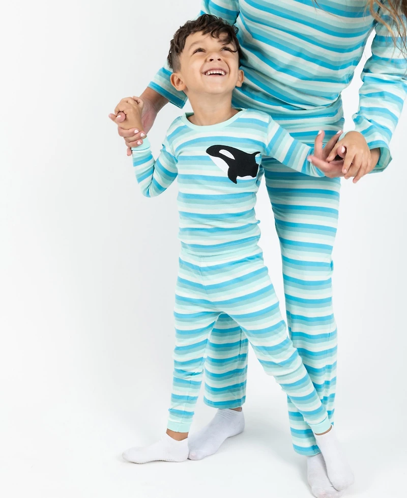 Leveret Toddler Matching Family Two-Piece Cotton Long Sleeve Shirt and Pants Striped Pajamas