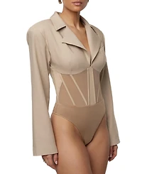 Jluxlabel Women's Downtown Blazer Bodysuit