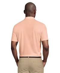 Pga Tour Men's Airflux Solid Mesh Short Sleeve Golf Polo Shirt