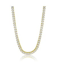 Simona Elegant Round 4mm Brilliant Cubic Zirconia Tennis Necklace.