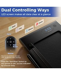 Folding Treadmill 3 in 1 App Remote Control Speakers Black