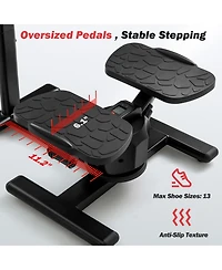 Fitness Stair Stepper with Twist Motion, Home Workout Exercise Equipment-Black