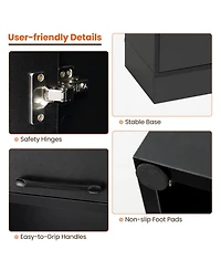 Gouun in Tall Kitchen Pantry Cabinet with Double Doors, Adjustable Shelves and 300 lbs Capacity