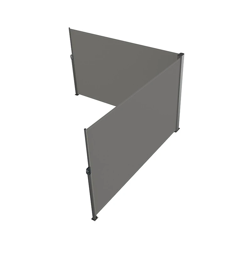 Sugift 71x236 in Retractable Side Awning Aluminum Outdoor Privacy Screen with 280g Polyester Fabric