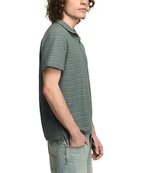 Lucky Brand Men's Jacquard Striped Polo Shirt