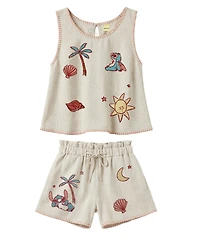 Disney Girls' 2T-6X Tank Top and Shorts, 2-Piece Set
