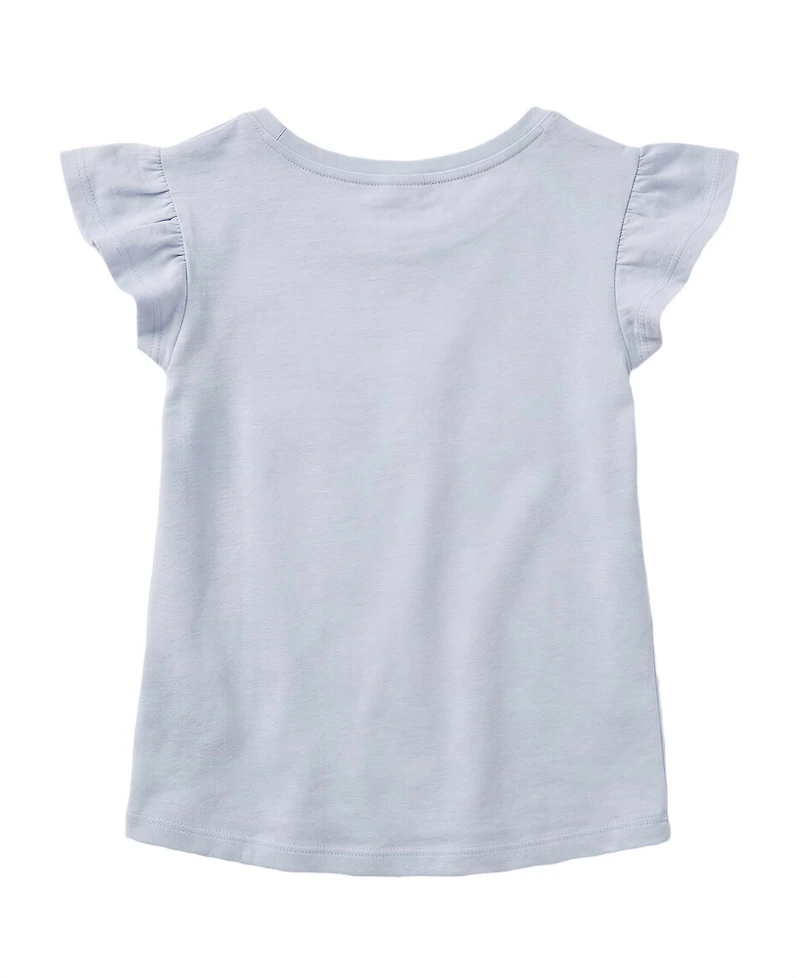 Disney Girls' 2T–6X Denim Shortall and T-Shirt, 2-Piece set