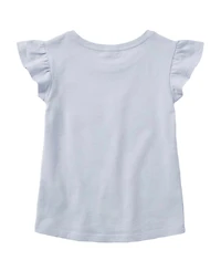 Disney Girls' 2T–6X Denim Shortall and T-Shirt, 2-Piece set