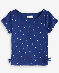 Epic Threads Girls' 5-20 Hearts-Print Ribbed Tee, Macy's Exclusive