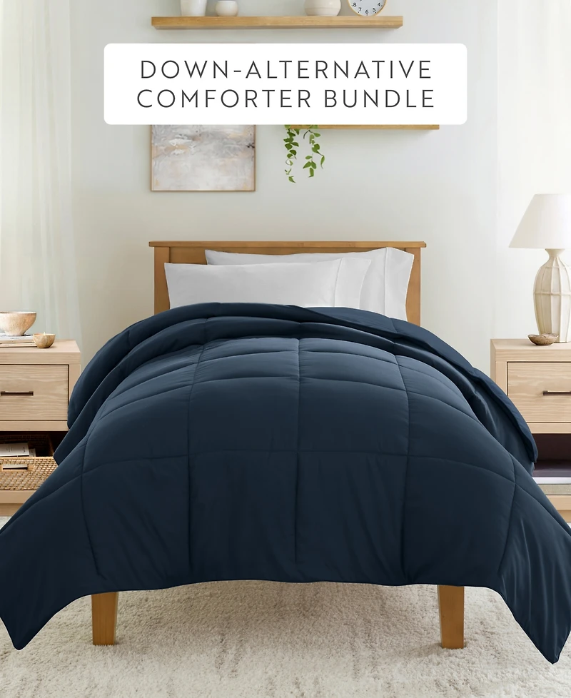 ienjoy Home Essential 4-Pc. Dorm Bundle, Twin Xl