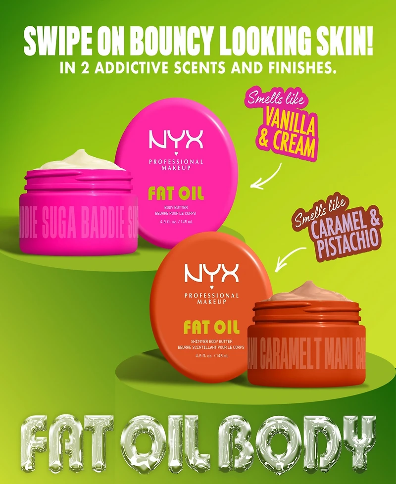 Nyx Professional Makeup Fat Oil Body Butter, 4.9 oz.