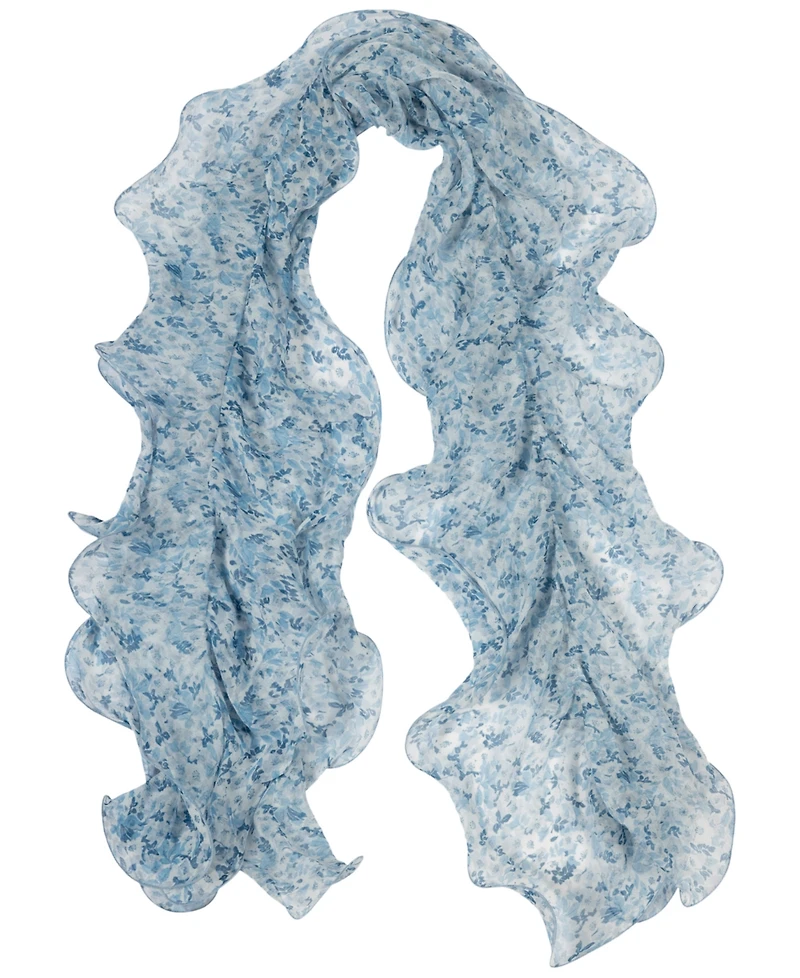 Lauren Ralph Lauren Floral Double Ruffle Scarf