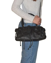 Carlos Falchi Mini Satchel Leather Bag