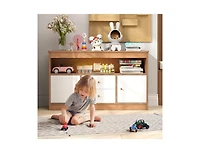 Slickblue Kids Toy Storage Organizer with Open Shelf and 2 Drawers