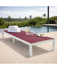 LeisureMod Marlin Patio Chaise Lounge Chair With Aluminum Frame