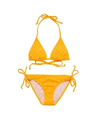 Snapper Rock Big Girls Check Me Out Marigold Triangle Bikini
