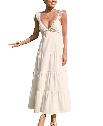 Cupshe Women's Buttercream Midi Beach Dress