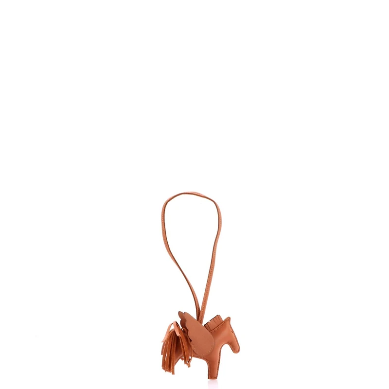 Pre-Owned Hermes Pm Monochrome Pegase Rodeo Bag Charm Leather