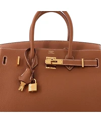 Pre-Owned HERMES Birkin Handbag Brown Togo with Gold Hardware