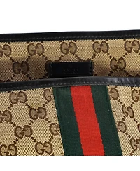 Pre-Owned Gucci Small Front Pocket Web Messenger Gg Canvas
