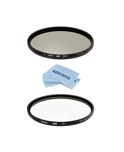 Hoya 52mm HD3 Uv and Circular Polarizer Filter Kit, Microfiber Cloth