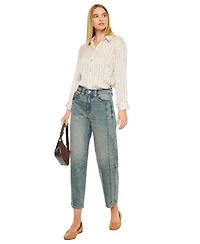 KanCan Women's Cecilia High Rise Slim Barrel Jeans