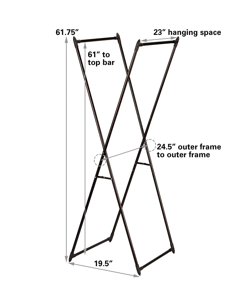 Household Essentials Valet Folding Clothes Rack