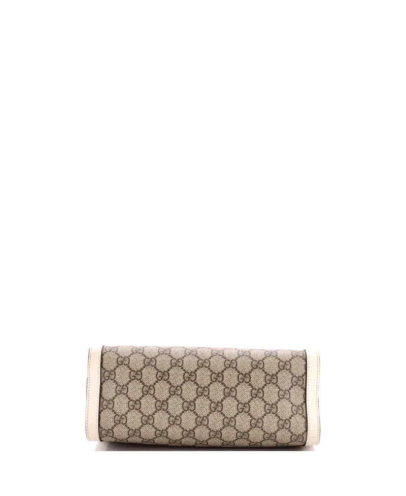 Pre-Owned Gucci Small Padlock Chain Tote Gg Coated Canvas with Leather