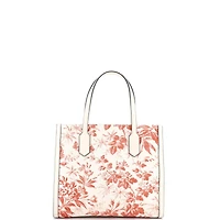 Pre-Owned Gucci Medium Gg Ribbon Tote Coated Printed Canvas