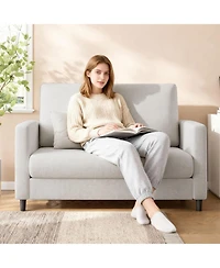 gaomon Loveseat Sofa, Mid Century Sofa Accent Chair, Solid Wood Frame, Tool-Free Assembly, Comfy Sofa Couch for Bedroom
